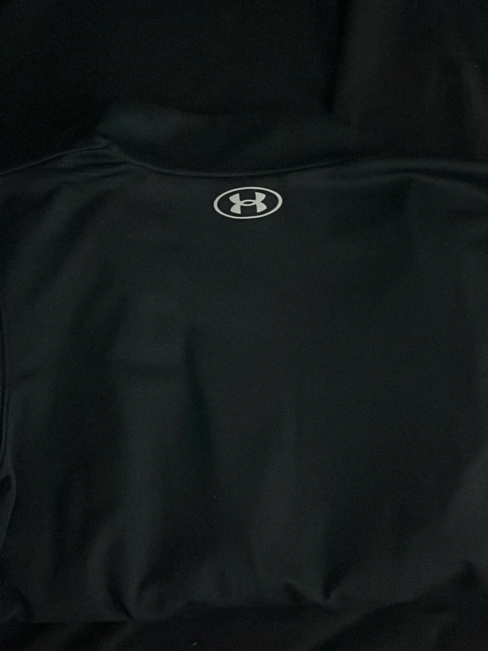 Under Armour Black Full-Zip Performance Bomber Jacket with White Logo